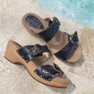 Black Spring Step Sandals